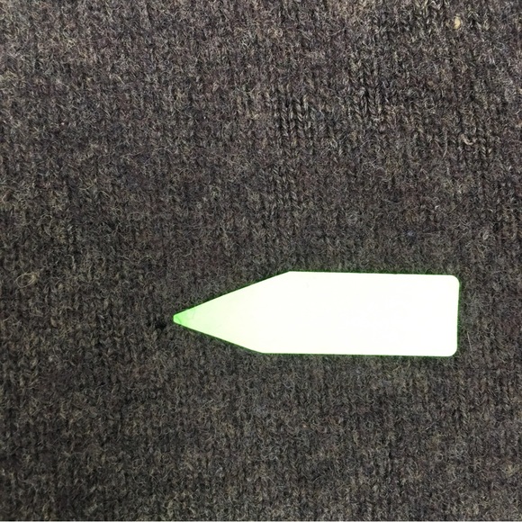 J. Crew Lambswool Sweater Shawl-Collar Brown Men’s Size Medium Distressed Flaws - Picture 9 of 14